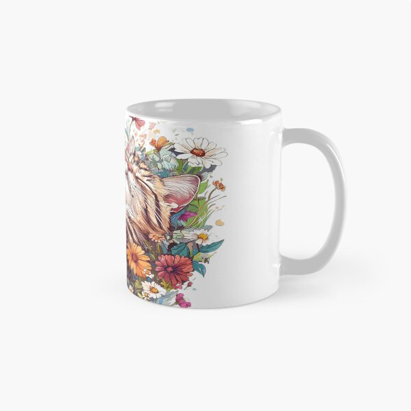 Item preview, Cozy Cat in Bloom – Sleeping Cat Surrounded by Flowers designed and sold by Awarrie.