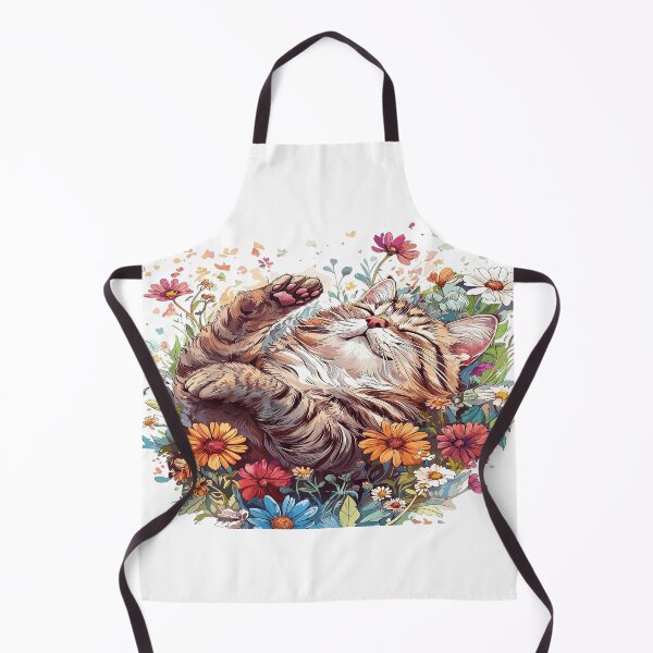 Item preview, Cozy Cat in Bloom – Sleeping Cat Surrounded by Flowers designed and sold by Awarrie.