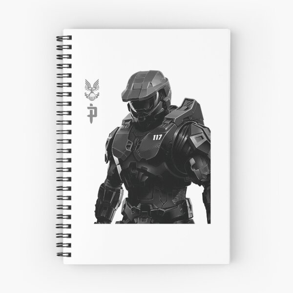 Artikelvorschau, Halo Vintage Legendäre UNSC Master Chief Silhouette und ikonische Gaming-Zitate Fan-Art entworfen und verkauft von Alyzah-Maughan.