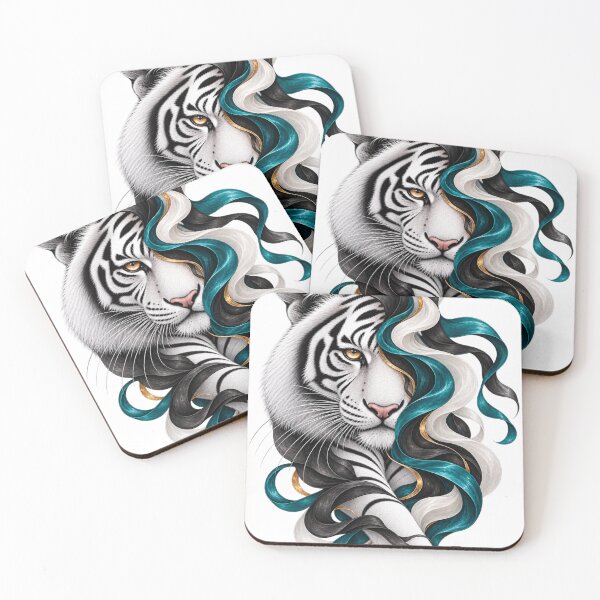 Item preview, Turquoise Ribbon Tiger designed and sold by LiMarchee.