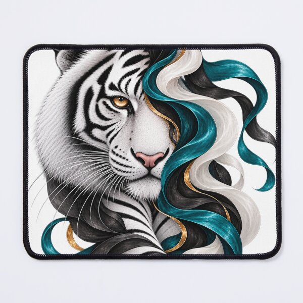 Item preview, Turquoise Ribbon Tiger designed and sold by LiMarchee.