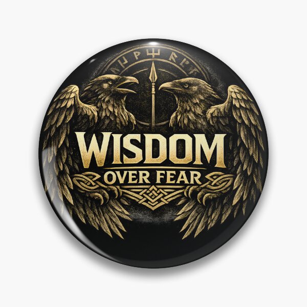 Item preview, Wisdom Over Fear – Odin Ravens Norse Viking Design designed and sold by R3X .