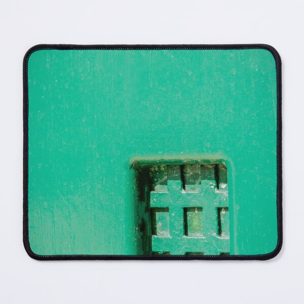 Item preview, Green Textured Metal Vent On Painted Door Close-Up Minimal Industrial Architectural Detail designed and sold by Nmallia.