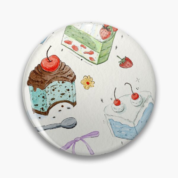 Item preview, Cute Watercolor Cake and Dessert Seamless Pattern designed and sold by LafinaArt.