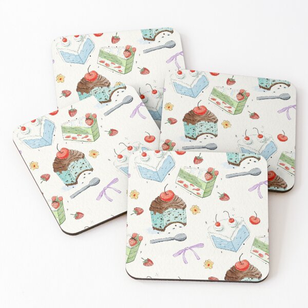 Item preview, Cute Watercolor Cake and Dessert Seamless Pattern designed and sold by LafinaArt.