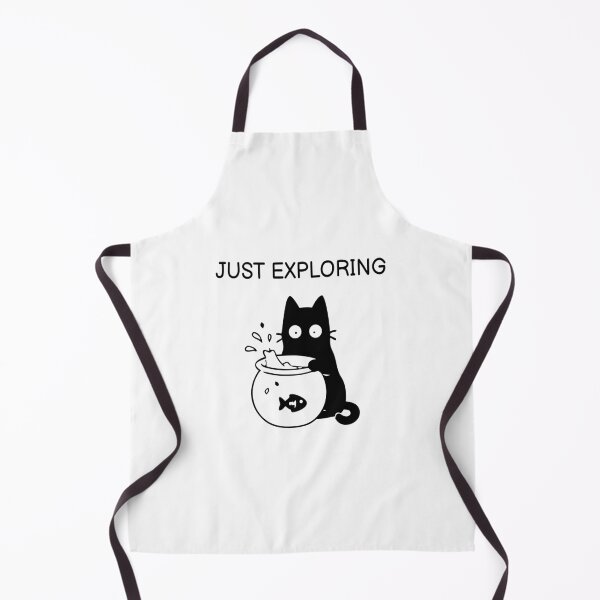 Item preview, JUST EXPLORING Funny Black Cat Sticker designed and sold by FUEGO & NOX.