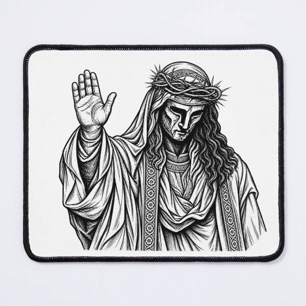 Item preview, King Baldwin IV Mask Illustration – Leper King Line Art | Crusader Medieval Christian Design designed and sold by MysticForge Studio.
