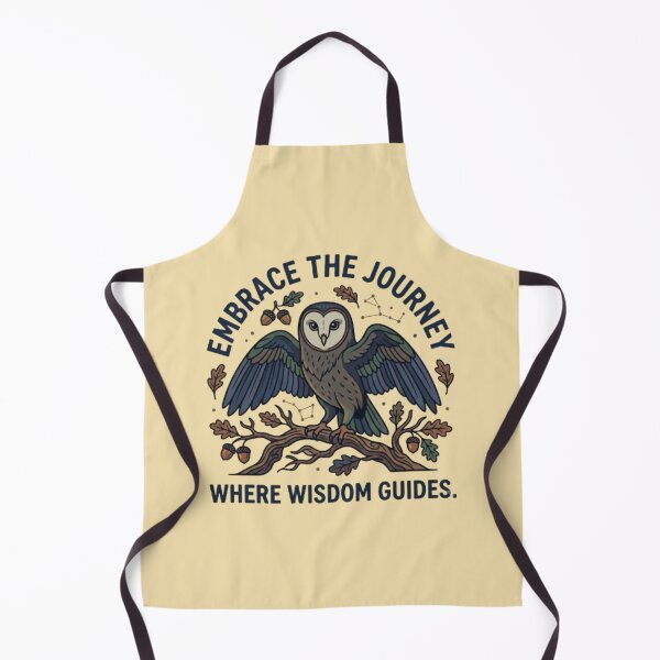 Item preview, “Owl Wisdom Journey – Inspirational Quote designed and sold by Dogandesighn.