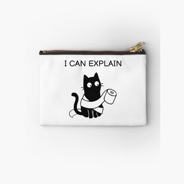 Item preview, I CAN EXPLAIN Funny Black Cat Sticker designed and sold by FUEGO & NOX.