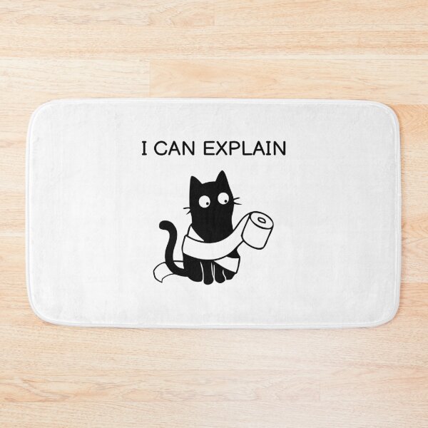 Item preview, I CAN EXPLAIN Funny Black Cat Sticker designed and sold by FUEGO & NOX.