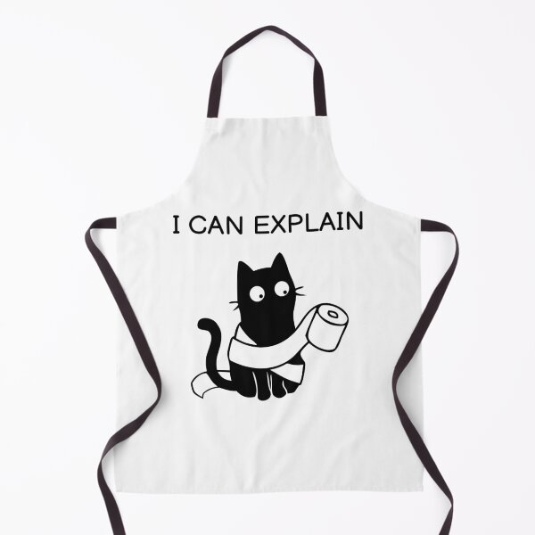 Item preview, I CAN EXPLAIN Funny Black Cat Sticker designed and sold by FUEGO & NOX.
