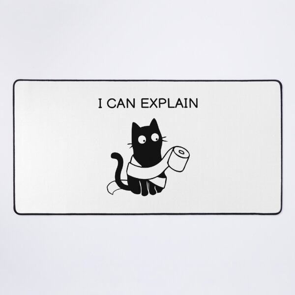 Item preview, I CAN EXPLAIN Funny Black Cat Sticker designed and sold by FUEGO & NOX.
