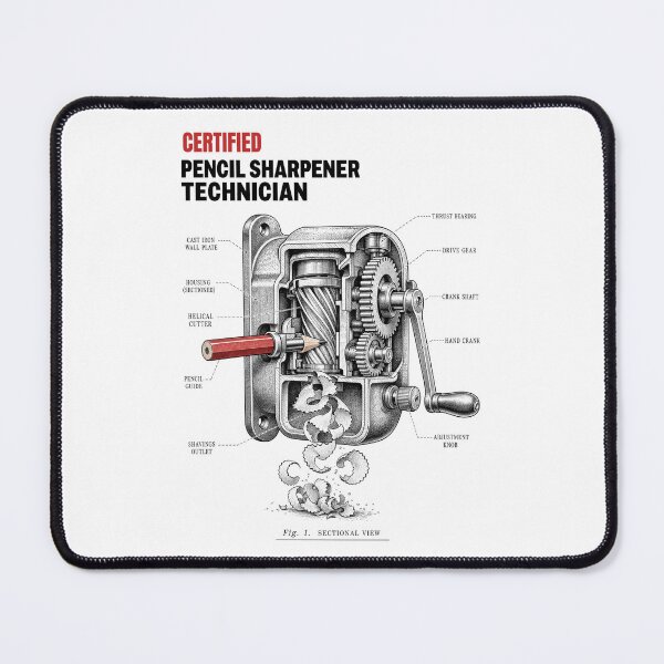 Item preview, Certified Pencil Sharpener Technician — Funny Teacher Patent designed and sold by Uglyandcute.