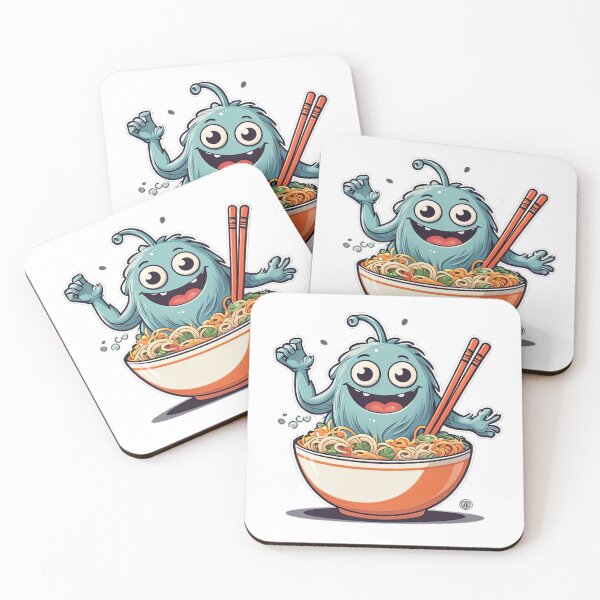 Item preview, Funny Blue Monster Ramen Bowl Cute Noodle Lover designed and sold by designerbhai009.