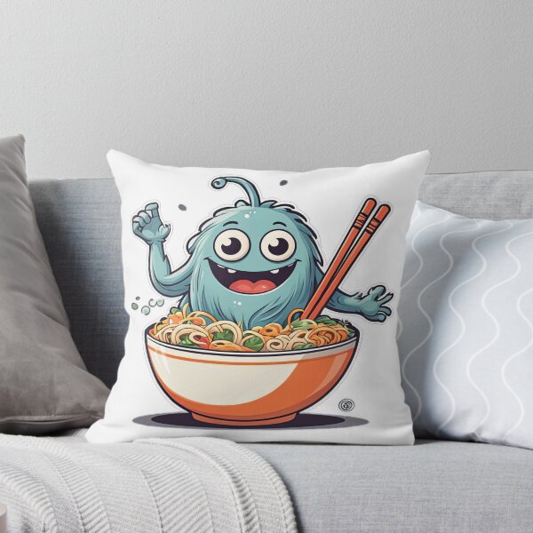 Item preview, Funny Blue Monster Ramen Bowl Cute Noodle Lover designed and sold by designerbhai009.