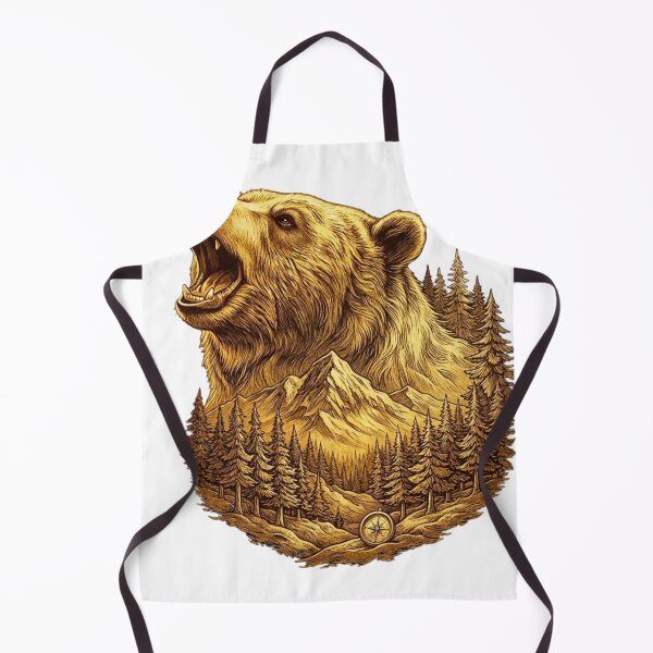 Item preview, Golden Bear Wilderness Woodcut Vintage Shirt designed and sold by GabeMountainArt.
