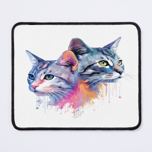 Item preview, Cosmic Color Cats – Vibrant Abstract Cat Portrait designed and sold by Awarrie.