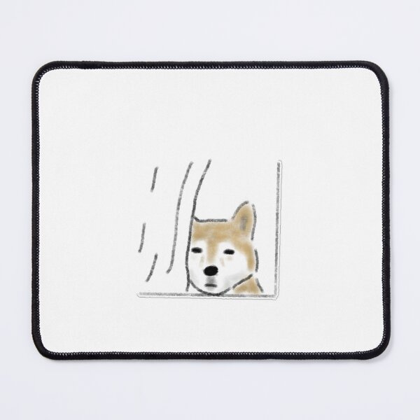 Item preview, Cute Dog Looking Out Window Shiba Inu Curtain Art designed and sold by raun.draw.