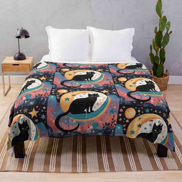 Item preview, Cosmic Companion Black Cat Colourful designed and sold by SerenebySL.