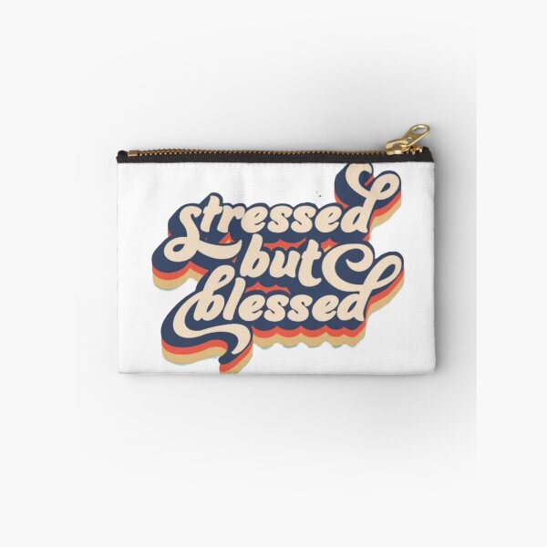 Item preview, Stressed But Blessed Retro Vintage Quote Design designed and sold by CosmoMerchStore.
