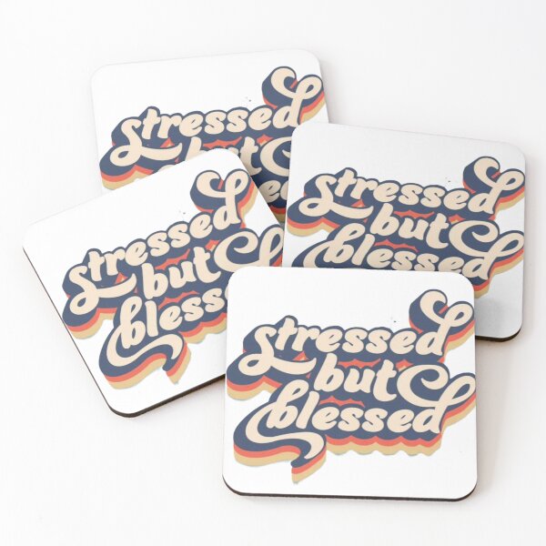 Item preview, Stressed But Blessed Retro Vintage Quote Design designed and sold by CosmoMerchStore.