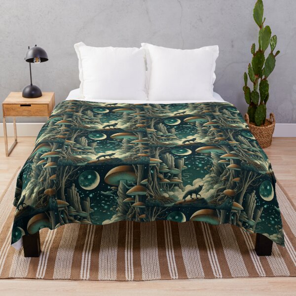 Item preview, Mystical Wolf Under Moonlight – Fantasy Forest designed and sold by Dogandesighn.