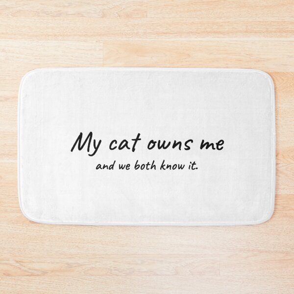 Item preview, My Cat Owns Me Funny Tee designed and sold by low battery meme design.