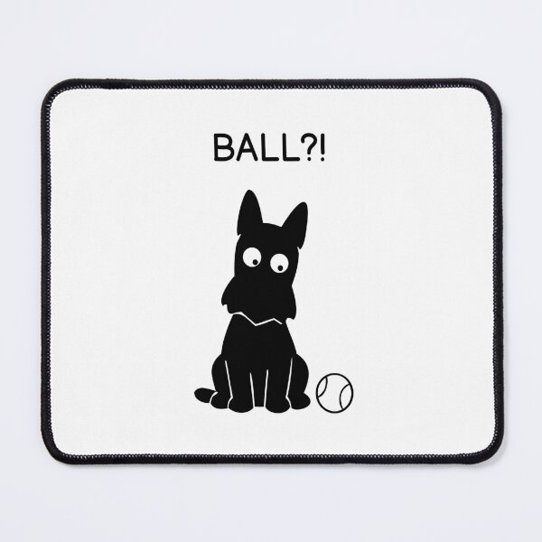 Item preview, BALL?! Funny Black Dog Sticker designed and sold by FUEGO & NOX.