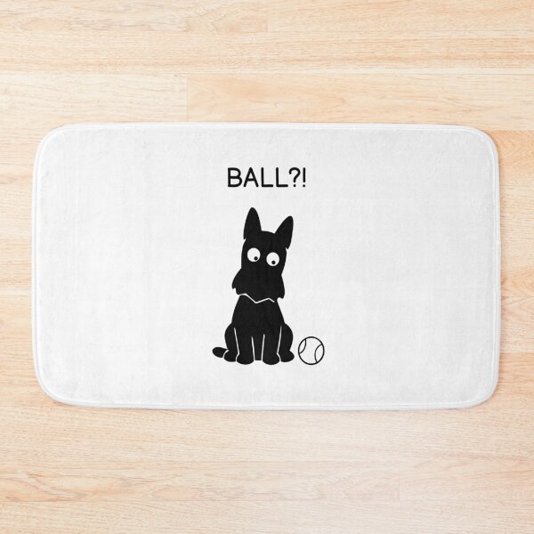 Item preview, BALL?! Funny Black Dog Sticker designed and sold by FUEGO & NOX.