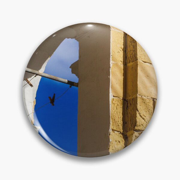 Item preview, Sunny Stone Arch Balcony With White Columns And Deep Blue Sky Mediterranean Architecture Detail designed and sold by Nmallia.