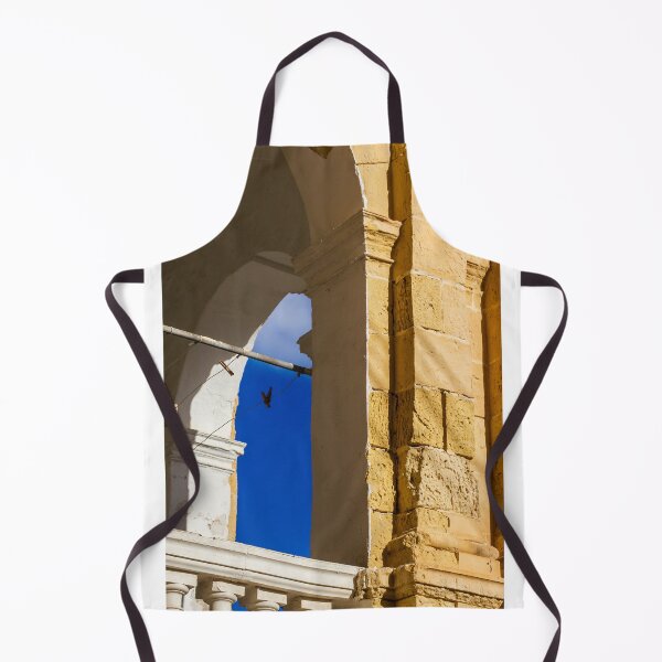 Item preview, Sunny Stone Arch Balcony With White Columns And Deep Blue Sky Mediterranean Architecture Detail designed and sold by Nmallia.