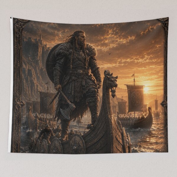 Item preview, Viking Raider at Sunset – Return of the Norse Warriors designed and sold by i-corp.