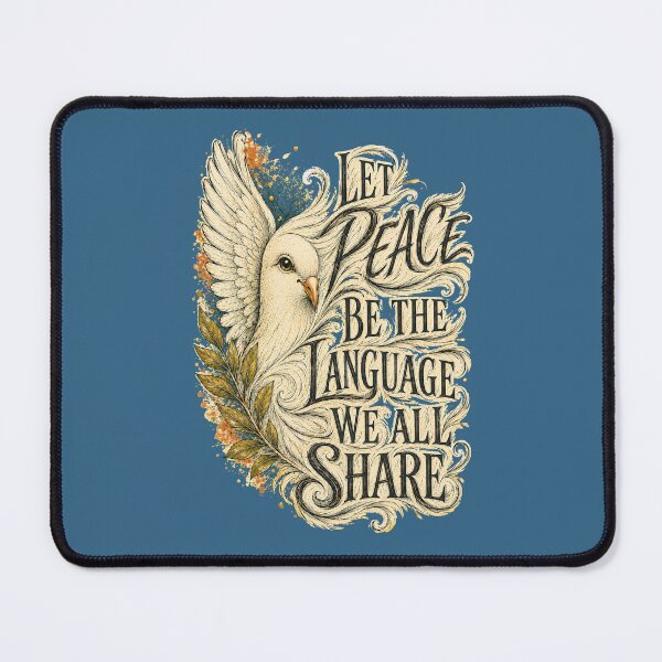Item preview, Let Peace Be the Language We All Share – Vintage Dove Art designed and sold by NinaCreator.
