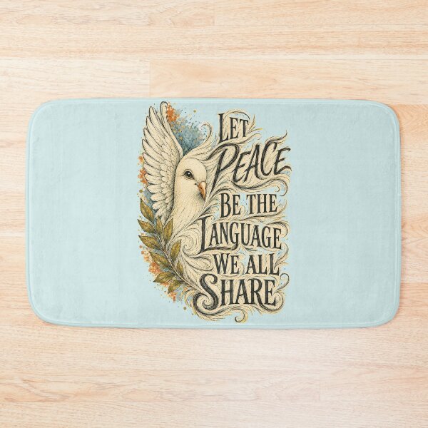 Item preview, Let Peace Be the Language We All Share – Vintage Dove Art designed and sold by NinaCreator.