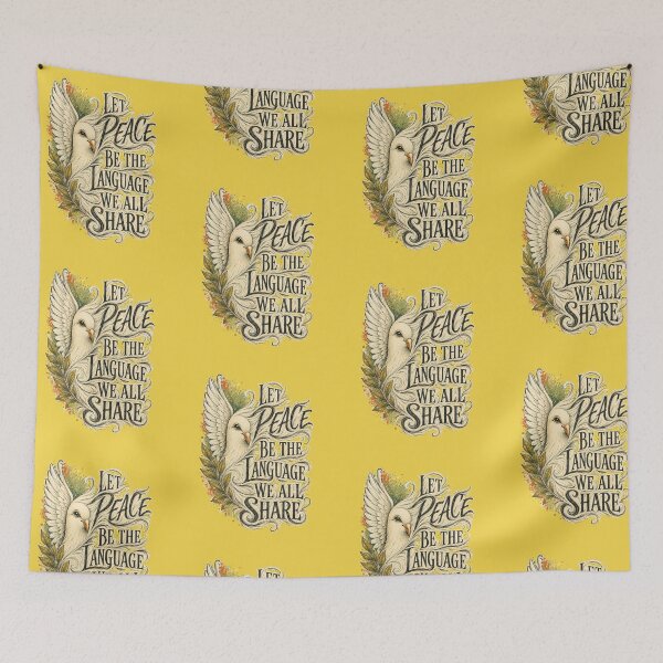 Item preview, Let Peace Be the Language We All Share – Vintage Dove Art designed and sold by NinaCreator.