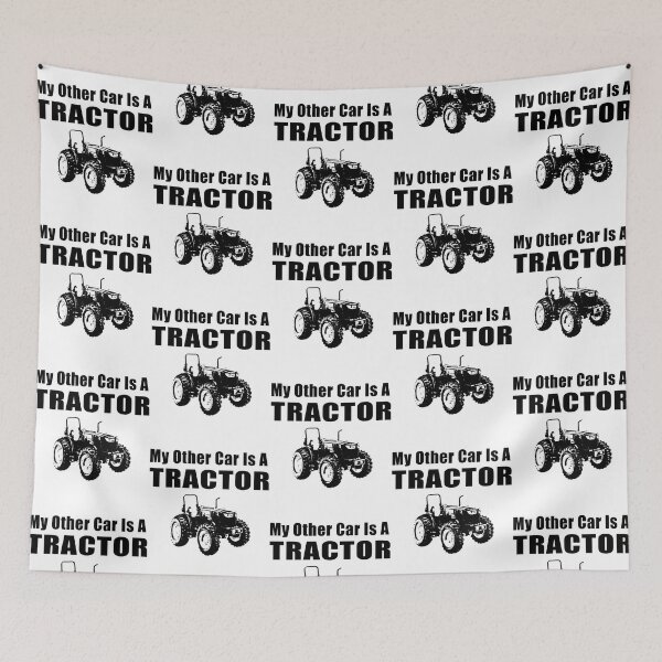 Item preview, My Other Car Is A Tractor Black _Amp_ White Illustration designed and sold by zurymacdougal.