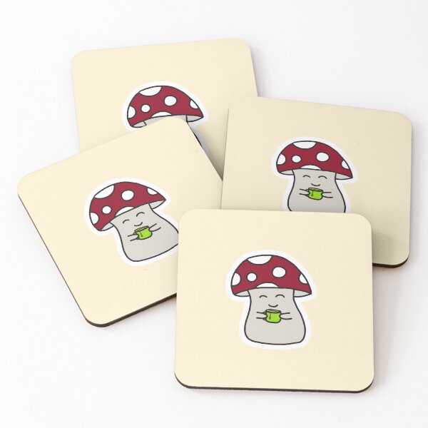 Item preview, Mushroom Creature Drinking Tea designed and sold by Cute-Chaotic-Co.