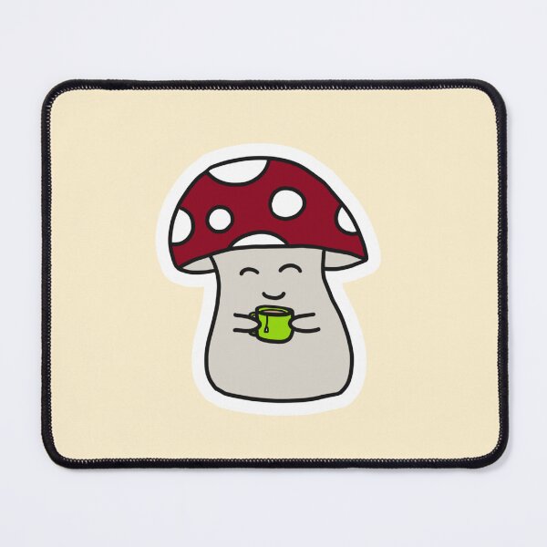 Item preview, Mushroom Creature Drinking Tea designed and sold by Cute-Chaotic-Co.