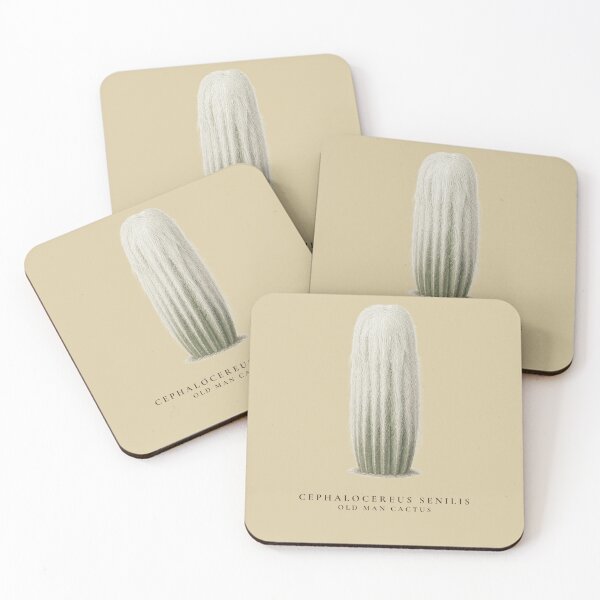 Item preview, Old Man Cactus Vintage Botanical Illustration Cephalocereus Senilis designed and sold by Panom Suavichien.