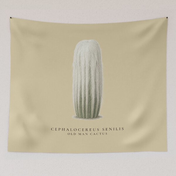 Item preview, Old Man Cactus Vintage Botanical Illustration Cephalocereus Senilis designed and sold by Panom Suavichien.