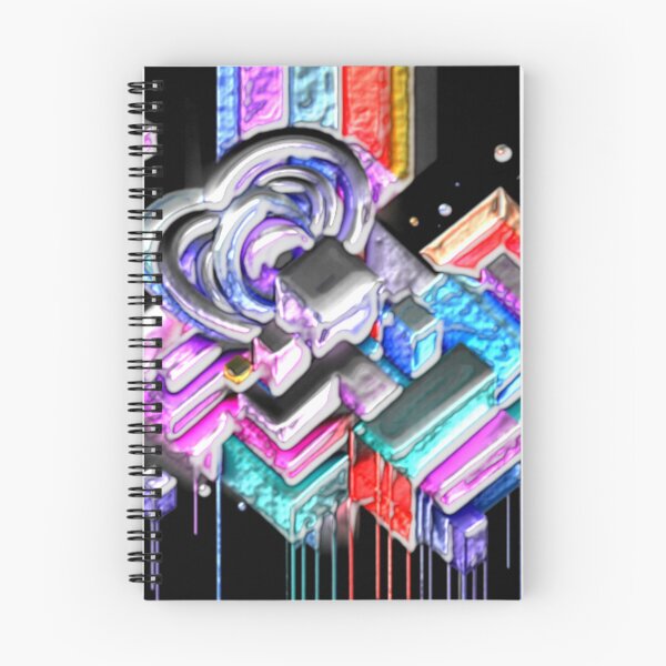 Item preview, cubic fusion C dark hsl colorful geometric abstract design designed and sold by SmashingDeals.