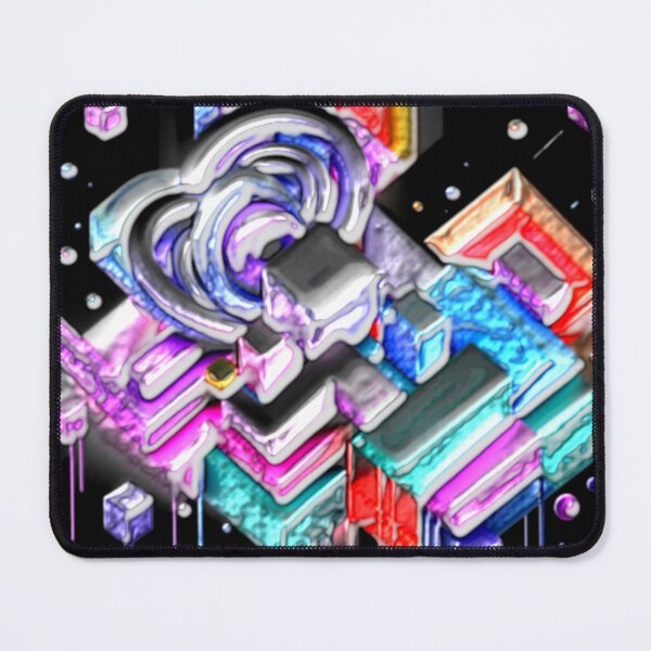 Item preview, cubic fusion C dark hsl colorful geometric abstract design designed and sold by SmashingDeals.