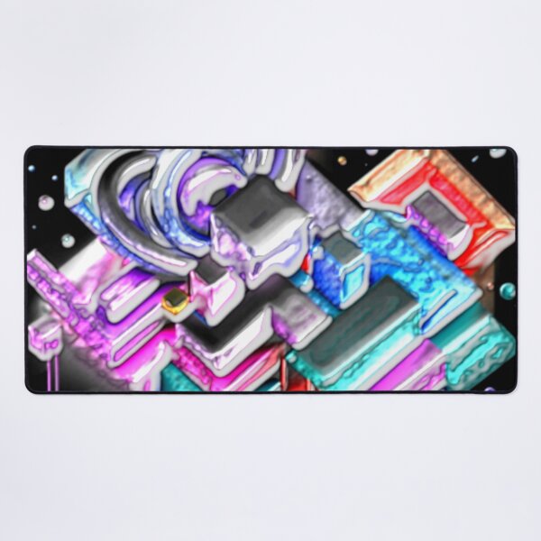 Item preview, cubic fusion C dark hsl colorful geometric abstract design designed and sold by SmashingDeals.