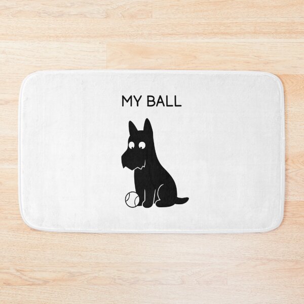 Item preview, MY BALL Funny Black Dog Sticker designed and sold by FUEGO & NOX.