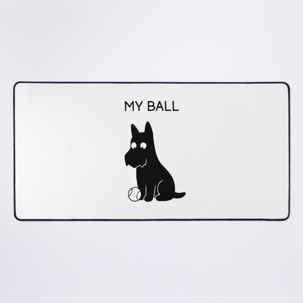 Item preview, MY BALL Funny Black Dog Sticker designed and sold by FUEGO & NOX.