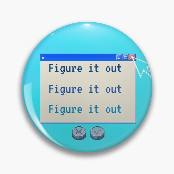 Item preview, Figure It Out Retro Pixel Pop-up Window designed and sold by furtix.