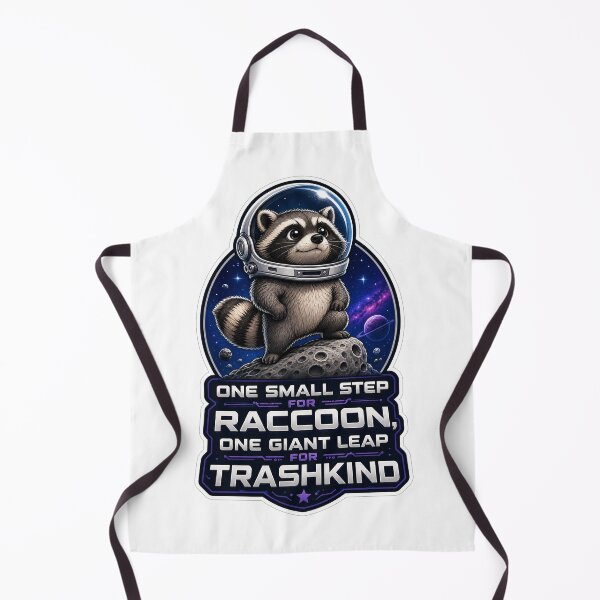 Item preview, Astronaut Jimothy Raccoon Space One Giant Leap Meme designed and sold by GraphixKing999.