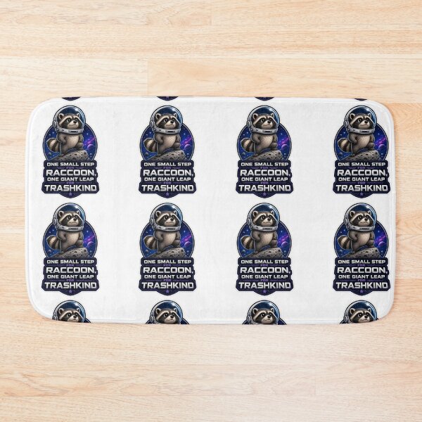 Item preview, Astronaut Jimothy Raccoon Space One Giant Leap Meme designed and sold by GraphixKing999.