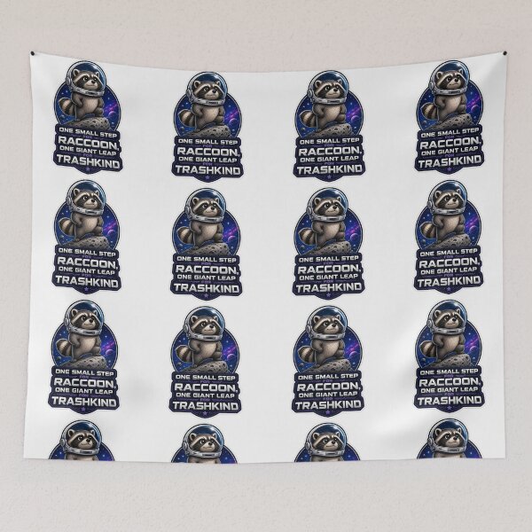 Item preview, Astronaut Jimothy Raccoon Space One Giant Leap Meme designed and sold by GraphixKing999.