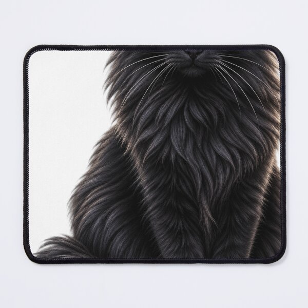 Item preview, Black Cat with Golden Eyes | Fluffy Black Cat | Cat Lover Gift designed and sold by Skedart.
